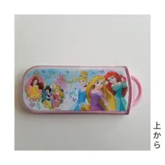 お弁当カトラリー3点セット　ディズニープリンセス　ランチ　ピンク×グリーン