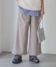 タックパンツ ワイドパンツ