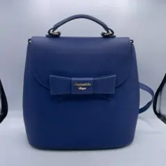 Samantha vega サマンサベガ　リボン付き　ブルー　リュック バッグ