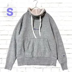 Champion ハイネック トレーナー S 裏起毛 グレー スウェット 長袖