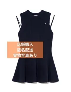 andmary Adel peplum knit tops navy - メルカリ