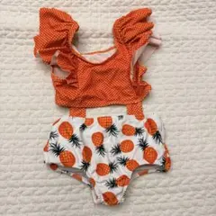 ベビー水着 女の子 90cm パイナップル柄