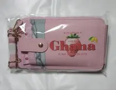 ガーナ Ghana チャーム付きスマホショルダーポーチ ピンク