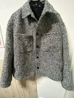 範*郎様 完売品ZARA テクスチャーチェックシャツジャケット ツイード柄 韓国