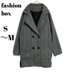 【fashionbox】美品　ヘリンボーン　コート ユニセックス　アウター　冬