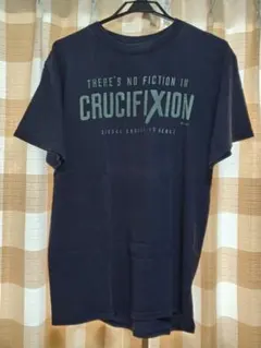 【TULTEX】古着 メッセージTシャツ キリスト ネイビー Lサイズ 紺
