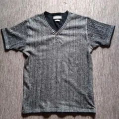 FORAVI VネックTシャツ レイヤード風 ストレッチ