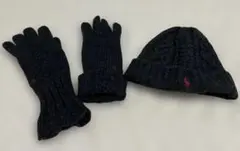 【限定セール】ポロ　POLO ニット帽　手袋　セット