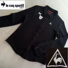 【ルコックゴルフ】秋冬人気ロゴマーク×ワッペン 長袖ゴルフポロシャツL