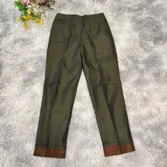 クリスチャンオジャール　スラックス　パンツ【M】　カーキ　テーパード　日本製