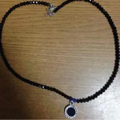ブラックスピネル風ネックレス