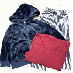 西松屋ネイビー フリース ジャケット パンツ セット裏起毛95サイズセット