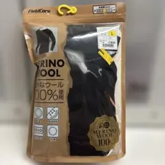 メリノウール ワークマン 肌着　長袖　長袖丸首　サイズL　クロ　黒　メンズ②