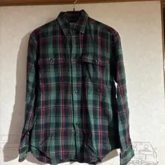 PolobyRalph Lauren ネルシャツ グリーン系チェック柄 150