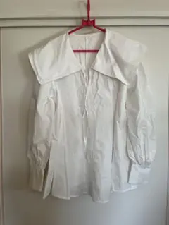 断捨離中☆BIG COLLAR DRAWSTRING BLOUSE