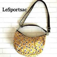 最終価格レスポートサック×ソレイアード コラボ　2WAY 小花柄バッグ　イエロー