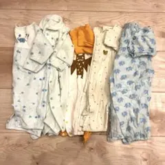 ベビー服 50ー70cm まとめ売り 5着 男の子ロンパース 長袖