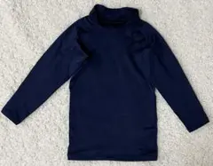 ネイビー ハイネック 長袖 アンダーシャツ