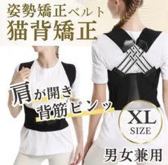 XLサイズ 猫背矯正 姿勢サポーター 背筋ベルト 男女兼用 肩甲骨サポート