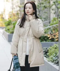 【極美品】25AW アーバンリサーチ　スタンドカラーダウンコート ベージュ 36