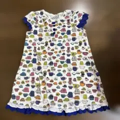 ティーカッププリント ノースリーブワンピース