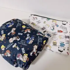 スヌーピー 折り畳みバッグ　ポーチ