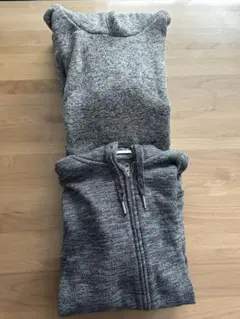 グレー フード付き スウェットパーカー　セット売り