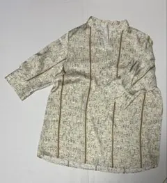 馬柄！ ユナイテッドアローズ ベージュ 七分袖ブラウス