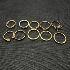 183 遺品整理 生前整理終活 ヴィンテージ風リング10個セット アンティーク風