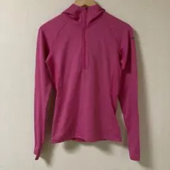 NIKE DRI-FIT ハーフジップ長袖ピンクトップス　プルオーバー