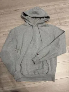 【Champion】チャンピオン パーカー グレー ワンポイントロゴ 裏起毛