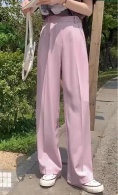 美品　GRL グレイル　カジュアル　センタープレスストレートパンツ