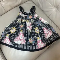 美品】axes femme メルヘン柄 キャミワンピース ロリータ ホワイト
