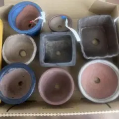 ミニ盆栽鉢 ミニ鉢 8点セット 陶器 植木鉢のサムネイル