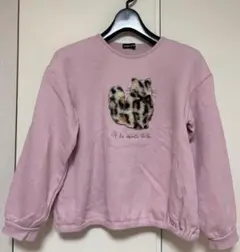 BeBe トレーナー 140cm ピンク 猫