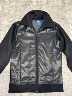 adidasオリジナルス ブラック ジップアップジャケット