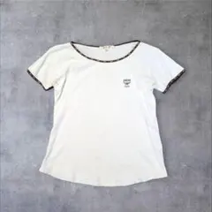 MCM エムシーエム ロゴ Tシャツ 半袖 白 ホワイト ブラウン Lのサムネイル
