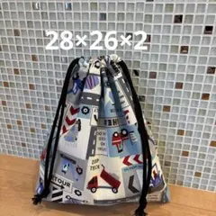 お着替え袋　体操服袋　上履き入　上靴袋　ハンドメイド 男の子　働く車　乗り物