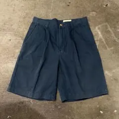 90's Eddie Bauer インディゴリネン 2タックショーツnoroll - メルカリ