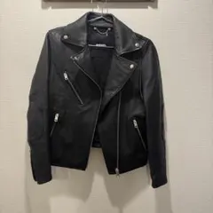 極美品 DIESEL レザージャケット ライダース ダブル 羊革 レディース