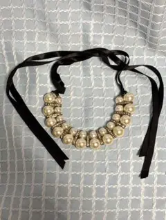 Heather パール リボン ビジュー ネックレス 結婚式 パーティー