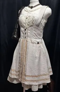axes femme レースデザイン サロペット ワンピース