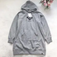 ロキシー 裏起毛パーカーワンピース シンプル カジュアル ベーシック レディース