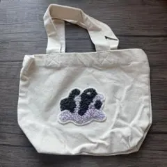 ハンドメイド トートバッグ パンチニードル 小