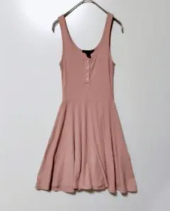 FOREVER21 ピンク ノースリーブミニワンピース XS