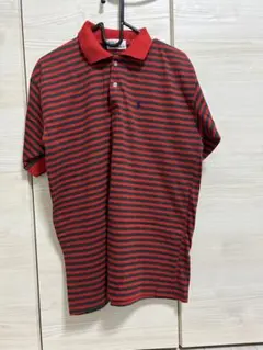 Polo by Ralph Lauren 赤緑ストライプ ポロシャツ