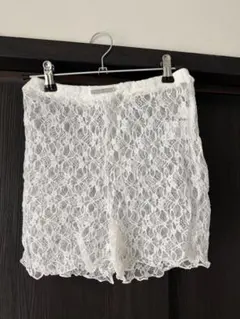 ACLENT レース ホワイト ショートパンツ