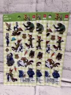 【正規品】ペタペタシール ズートピア シール 3枚セット