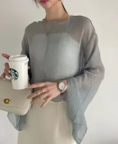クラシカルエルフ 3WAY シアーブラウス カーディガン 秋服 シアーシャツ