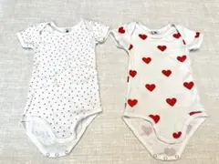 ⚫︎PETIT BATERU/プチバトー半袖ボディスーツ2枚セット18m/81cm